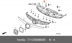 Накладка замка капота 71125SNB000 HONDA