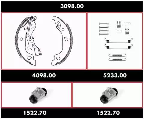 Комплект тормозных колодок 309800 REMSA
