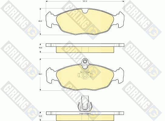 Комплект тормозных колодок, диско 6115692 GIRLING