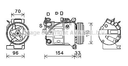 Радиатор, охлаждение двигател VW2198 AVA