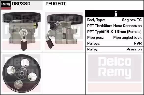 Гидравлический насос, рулевое управление DSP380 DELCO REMY