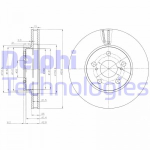 Тормозной диск BG3850 DELPHI