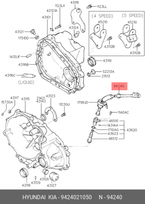 Тросик спидометра 9424021050 HYUNDAI KIA