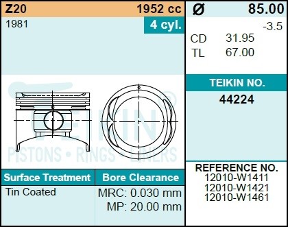 Поршень ДВС 44224STD TEIKIN