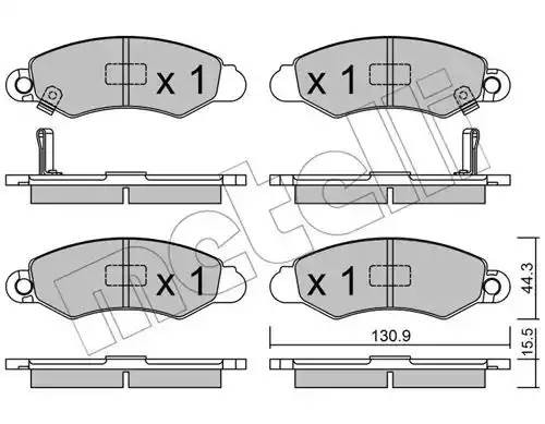 Комплект тормозных колодок, диско 22-0418-0 METELLI