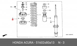 Амортизатор 51602S80A13 HONDA