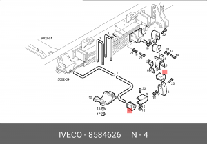 Подвеска, стабилизатор 8584626 IVECO