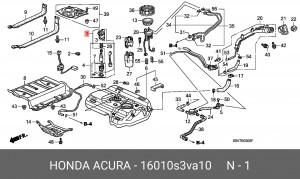 Фильтр топливный 16010S3VA10 HONDA