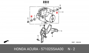 Болт 57102S5AA00 HONDA