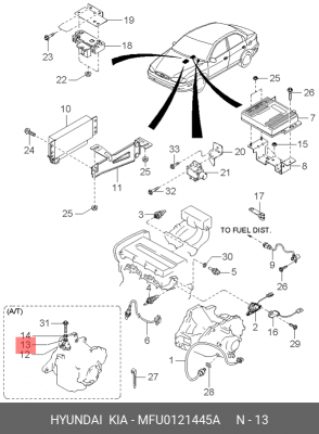 Шайба MFU0121445A HYUNDAI KIA