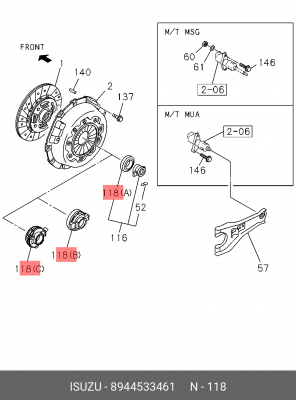 Выжимной подшипник 8-94453-346-1 ISUZU
