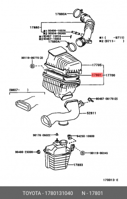 Воздушный фильтр 17801-31040 DAIHATSU