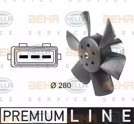Вентилятор, охлаждение двигателя 8EW 009 144-391 HELLA
