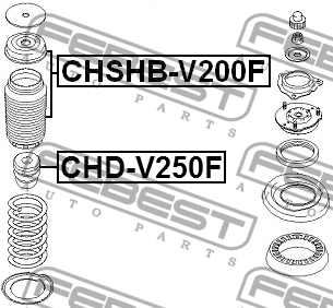 Пыльник амортизатора подвески CHSHB-V200F FEBEST