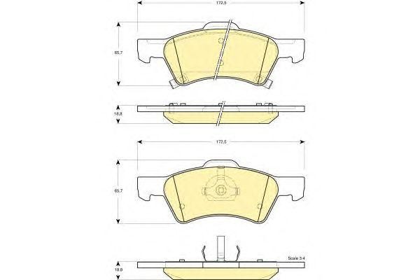 Комплект тормозных колодок, диско 6141292 GIRLING