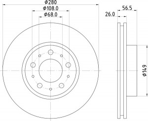 Тормозной диск MDC736 MINTEX
