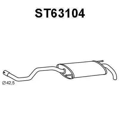Глушитель выхлопных газов конечный ST63104 VENEPORTE