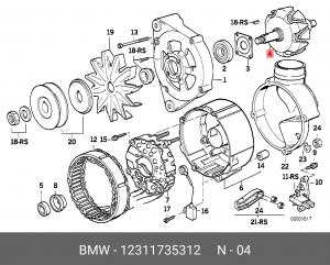 Ротор, генератор 12 31 1 735 312 BMW