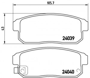 Комплект тормозных колодок, диско P49035 BREMBO