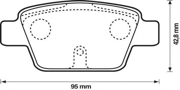 Комплект тормозных колодок, диско 573105B BENDIX JURID