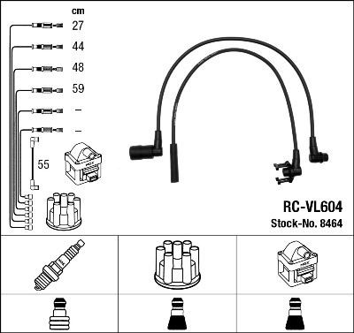 Ккомплект проводов зажигания 8464 NGK NTK
