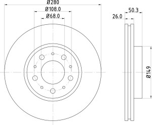 Тормозной диск MDC825 MINTEX