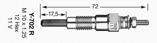 Свеча накаливания 1065 NGK NTK