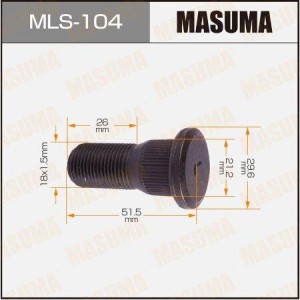 Шпилька ступицы колеса MLS-104 MASUMA