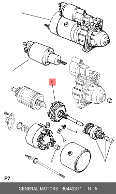 Ремкомплект, стартер 90442371 GENERAL MOTORS