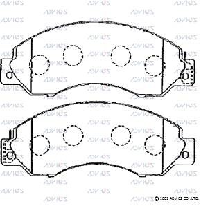 Колодки тормозные дисковые SN813P ADVICS