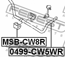 Втулка стабилизатора MSB-CW8R FEBEST