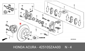 Диск тормозной 42510SZAA00 HONDA