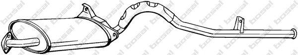 Глушитель выхлопных газов конечный 282801 BOSAL