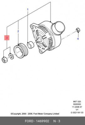 Ремкомплект, генератор 1469902 FORD