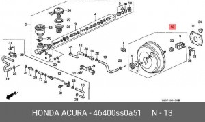 Усилитель тормозной системы 46400SS0A51 HONDA