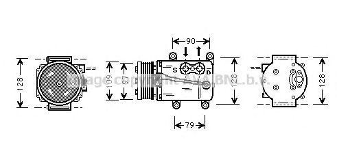 Компрессор кондиционера FDK105 AVA