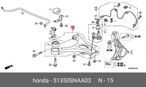 Рычаг подвески 51350-SNA-A03 HONDA