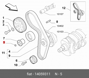 Гайка 14059311 ALFA FIAT LANCIA