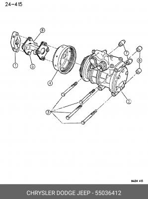 Компрессор, кондиционер 5503 6412 CHRYSLER