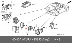 Лампа 35850S5AG01 HONDA