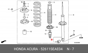 Амортизатор подвески 52611-SEA-E04 HONDA
