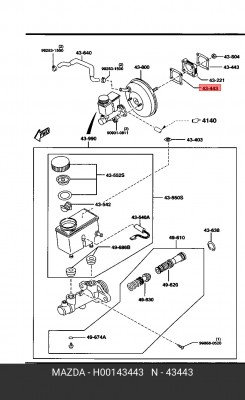 Деталь H00143443 MAZDA