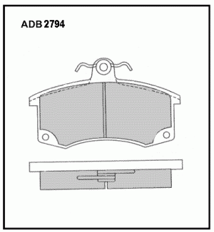 Колодки тормозные дисковые ADB2794 ALLIED NIPPON