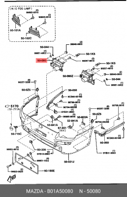 Деталь B01A50080 MAZDA