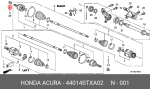 ШРУС 44014STXA02 HONDA