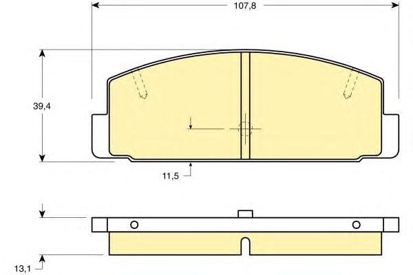 Комплект тормозных колодок, диско 6130889 GIRLING
