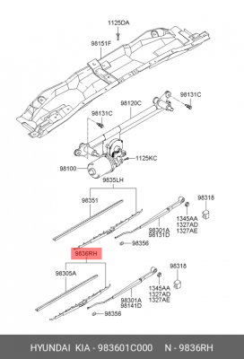 Щетка стеклоочистителя 98360-1C000 HYUNDAI KIA