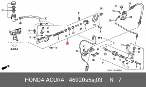 Главный цилиндр, система сцепления 46920S5AJ03 HONDA