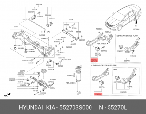 Рычаг подвески 552703S000 HYUNDAI KIA