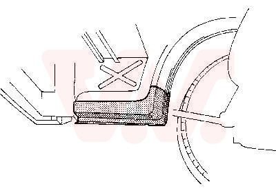 Накладка порога 5858302 VAN WEZEL